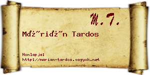 Márián Tardos névjegykártya